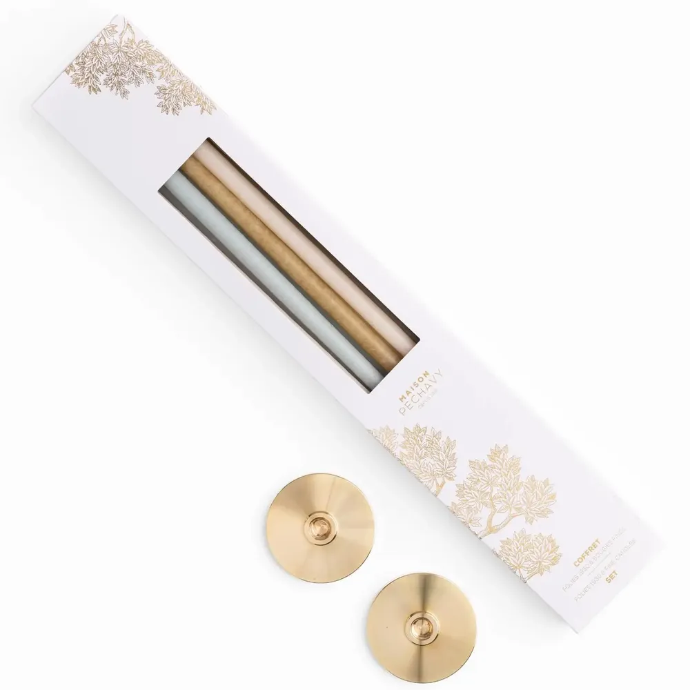 Decorative objects - Coffret bougies fines et bougeoir 1930 - MAISON PECHAVY