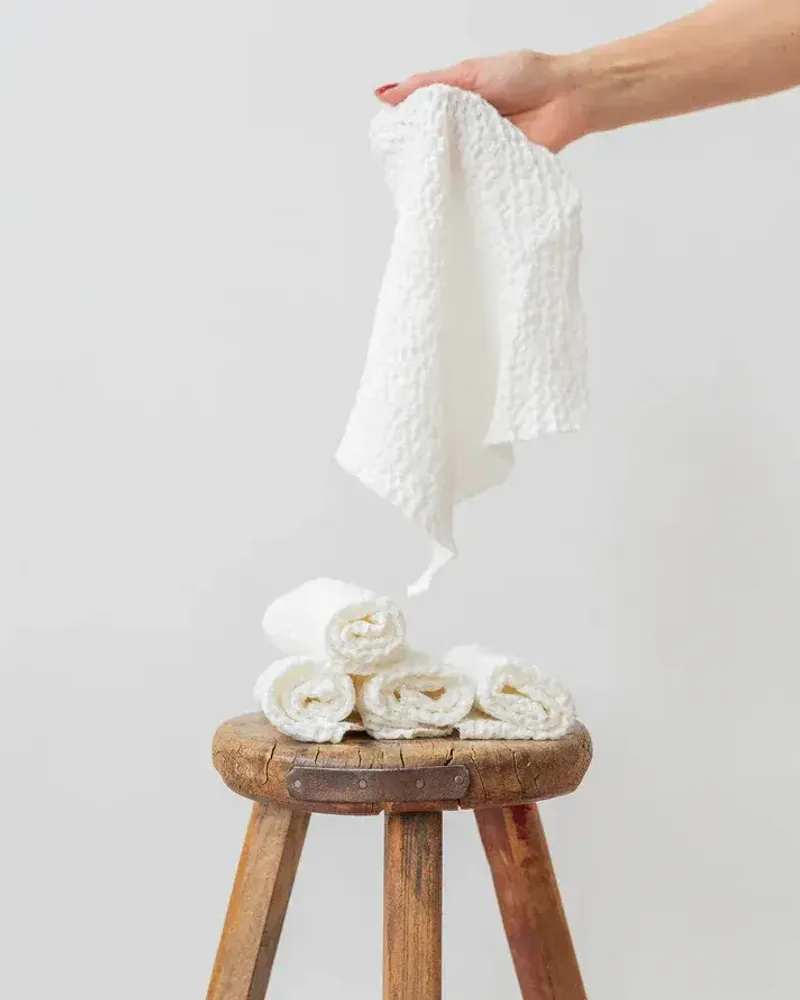 Other bath linens - Linen waffle face cloth set of 5 - MAGICLINEN