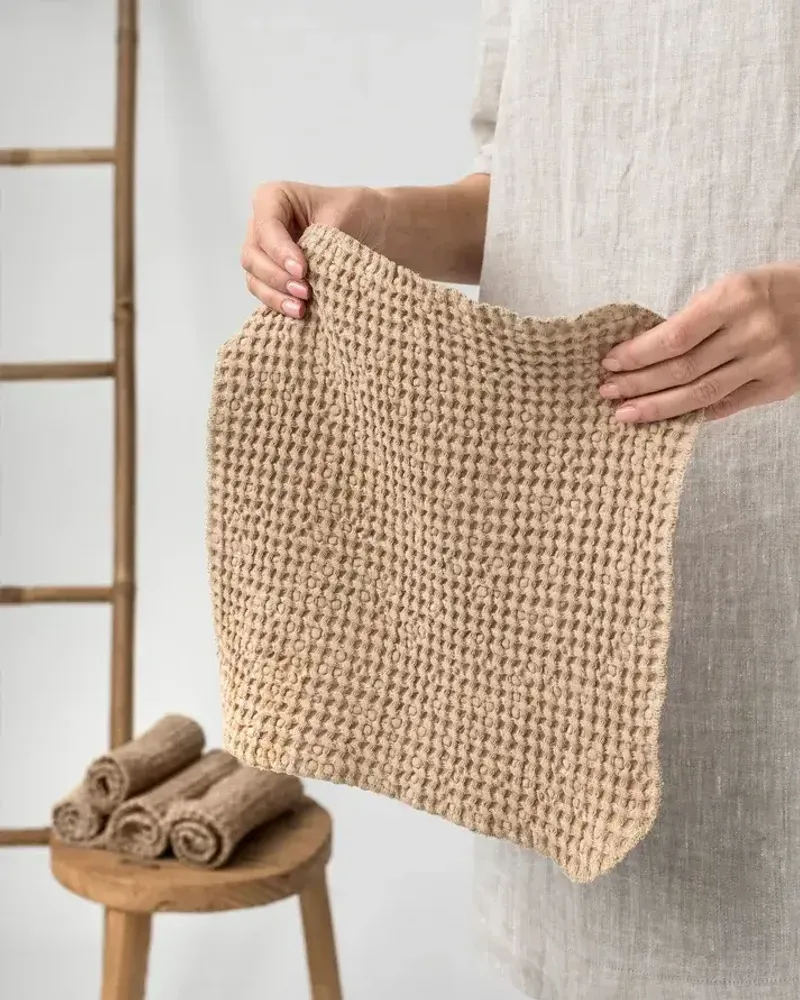 Other bath linens - Linen waffle face cloth set of 5 - MAGICLINEN