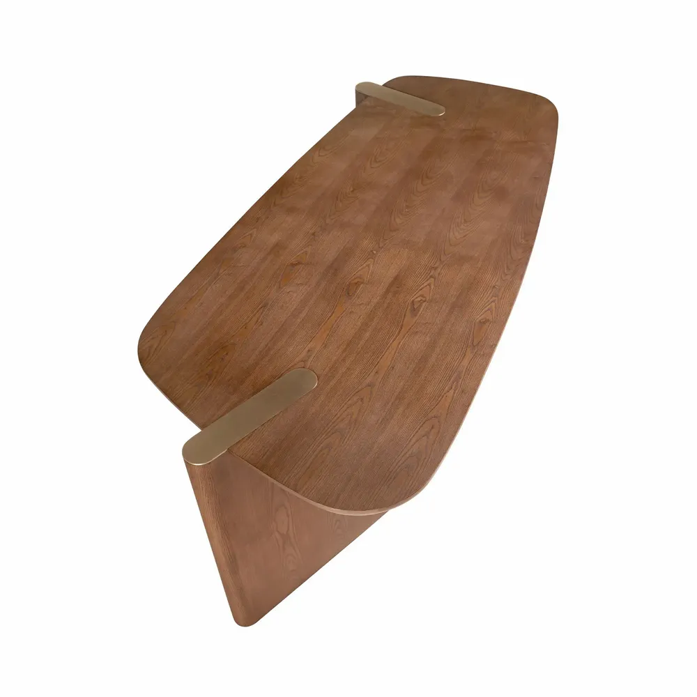 Desks - Desk dressing table in faux leather, walnut and wood. - ANGEL CERDÁ