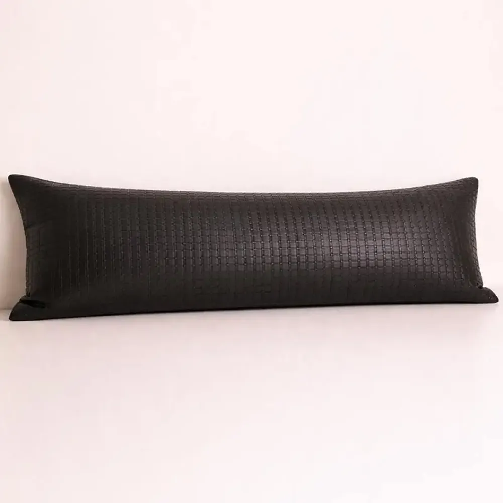 Coussins textile - Wyatt : Leather woven Cushion - PASHMA