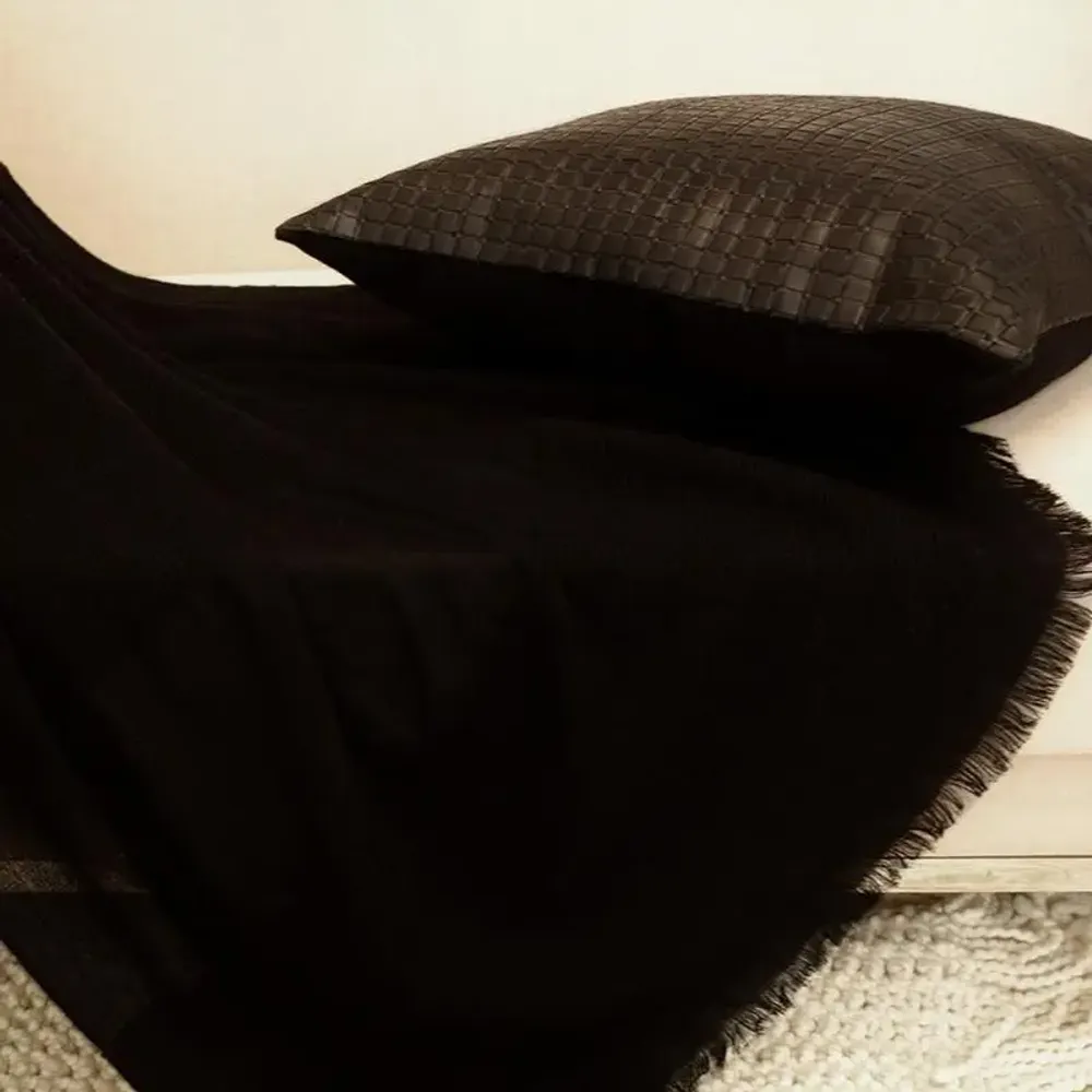 Coussins textile - Wyatt : Leather woven Cushion - PASHMA