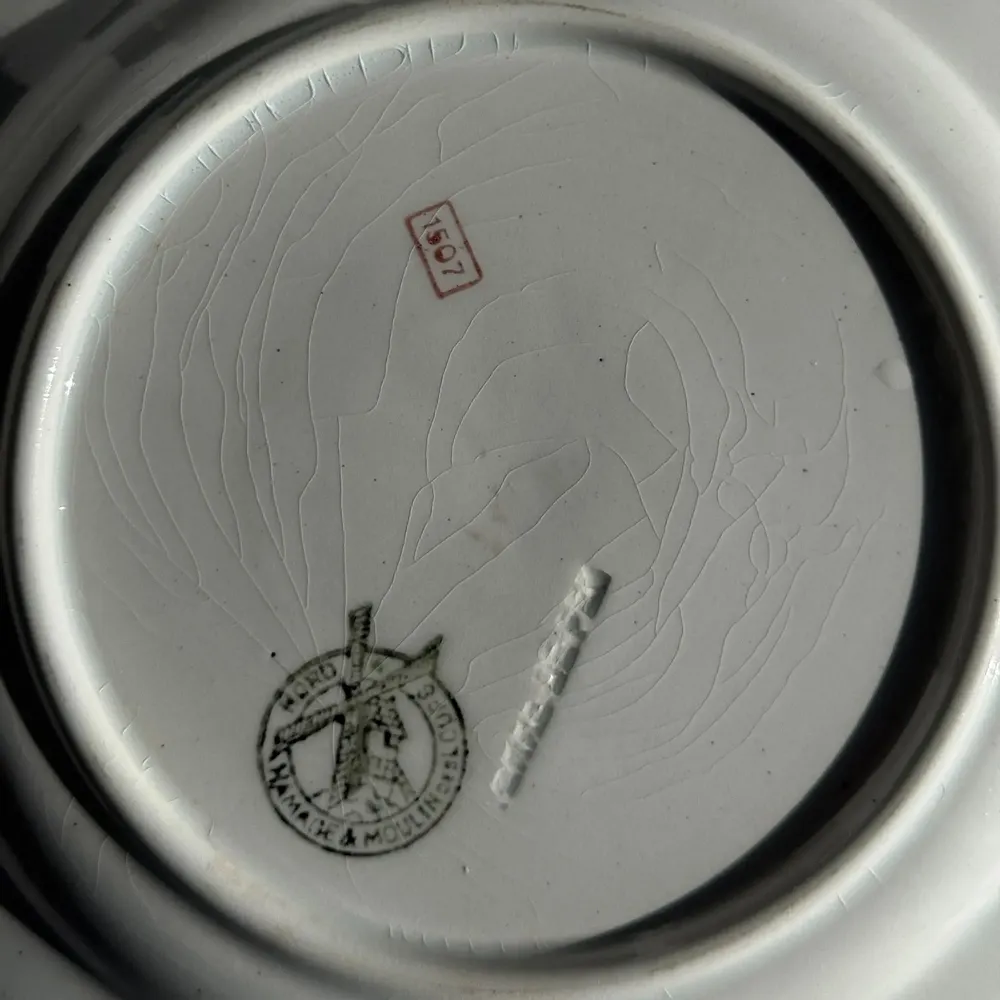 Formal plates - Set of 5 antique plates with pheasant pattern Hamage & Moulin des Lou - OFFICE OBJETS