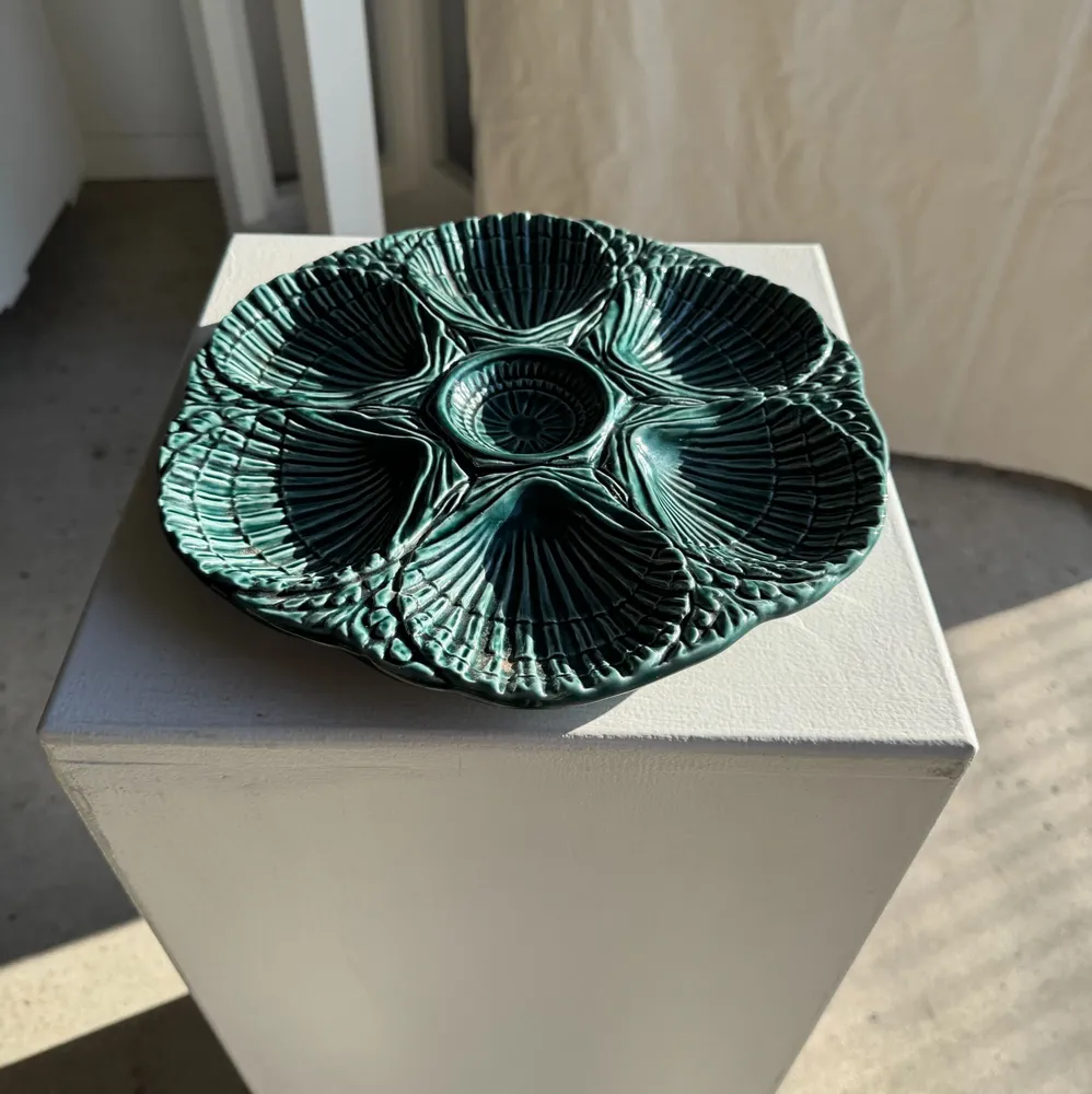 Plats et saladiers - Plat à compartiment coquillages turquoise D28 - OFFICE OBJETS