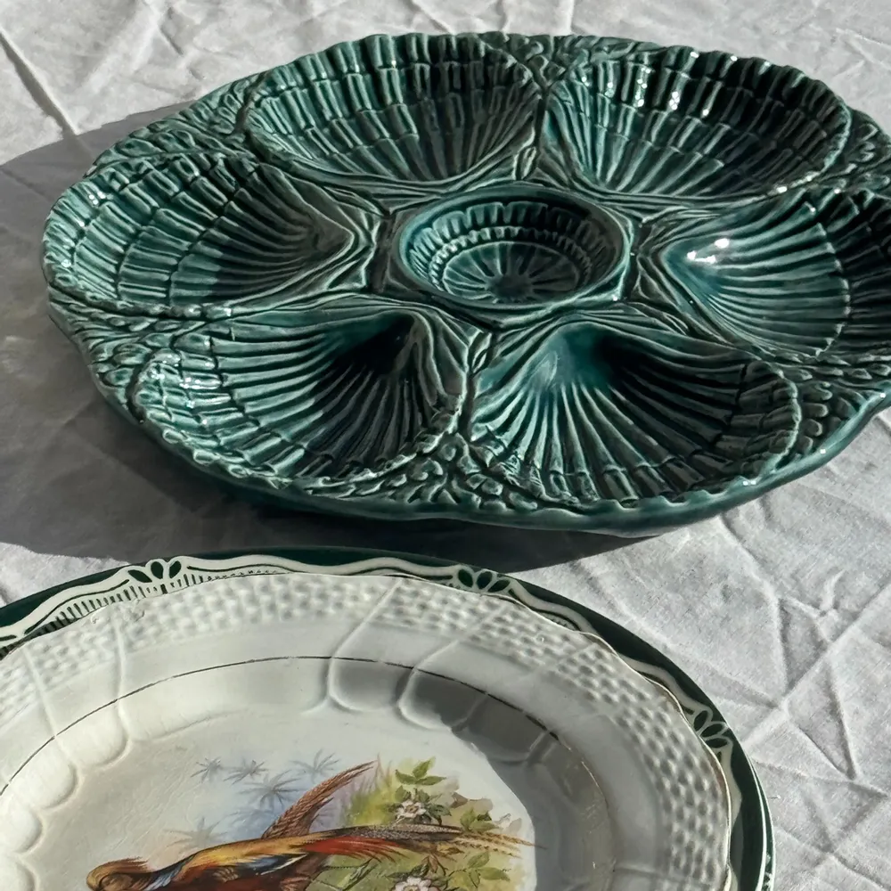 Plats et saladiers - Plat à compartiment coquillages turquoise D28 - OFFICE OBJETS