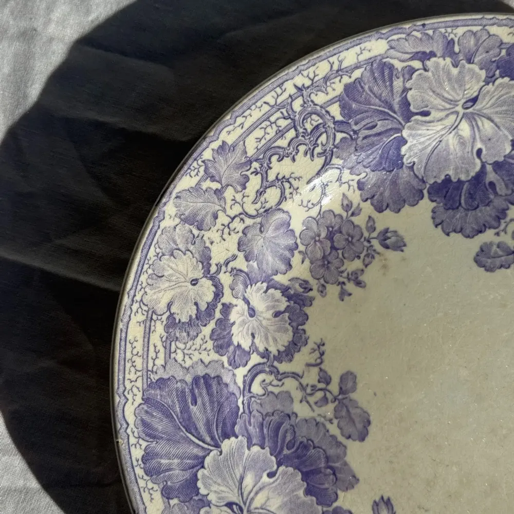 Everyday plates - Set of 3 antique purple Ceranium plates U&C Sarreguemines D22 - OFFICE OBJETS