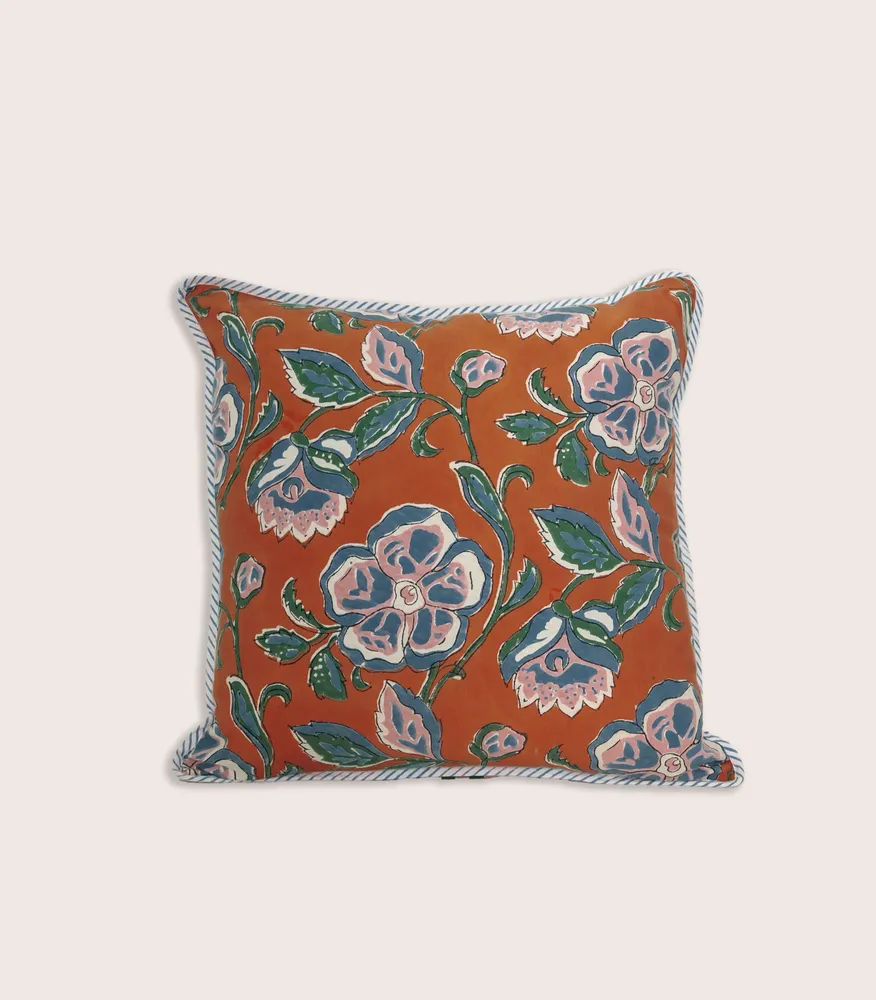 Fabric cushions - LONI cushion cover Orange - JAMINI BY USHA BORA