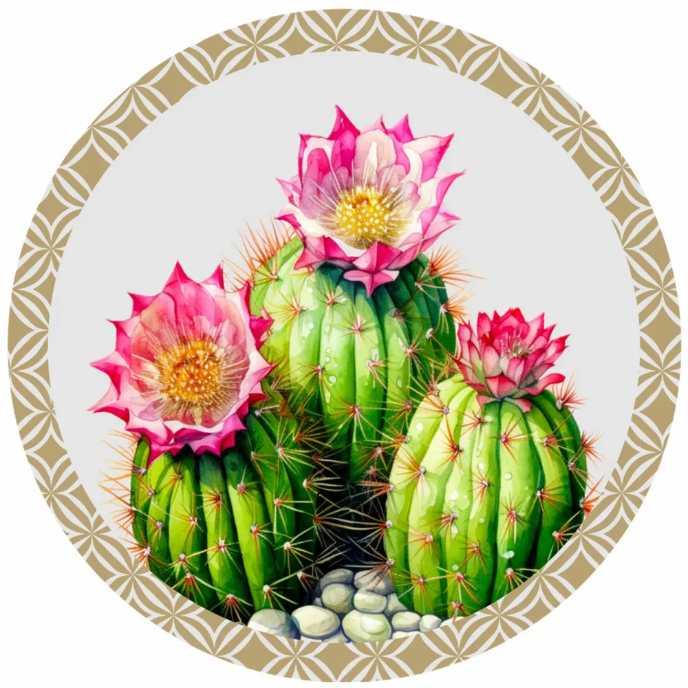 Sets de table - Sets de table - piante grasse sottopiatto rotondo - #04 - FURIA LIVING