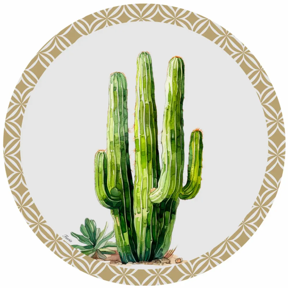 Placemats - placemats - piante grasse sottopiatto rotondo - #05 - FURIA LIVING