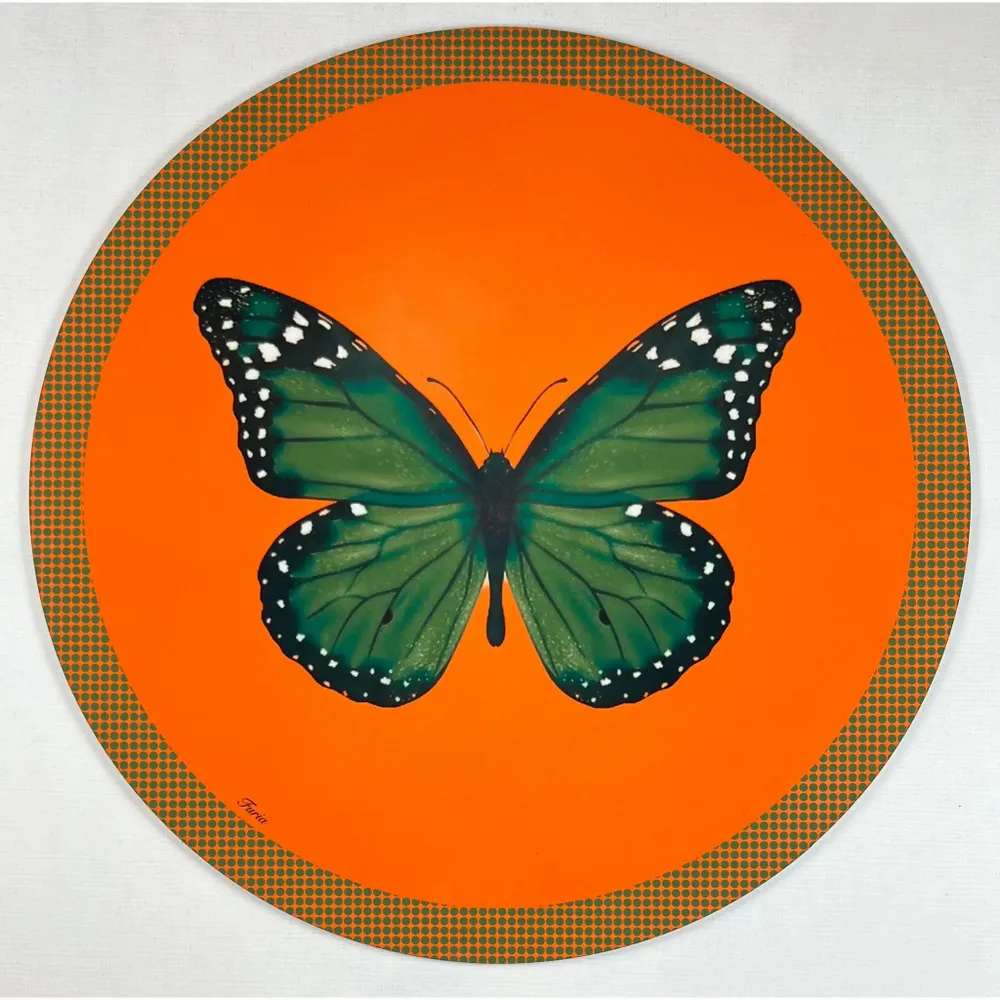 Table mat - Bottle coaster - Farfalla 2.0 Sottobottiglia Rotondo - #05 - FURIA LIVING