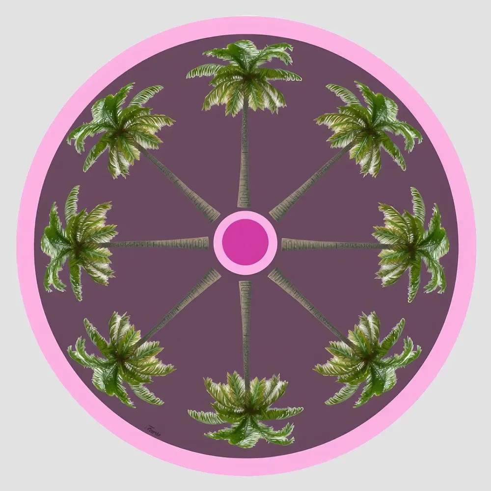 Table mat - Bottle coaster - Palma Sottobottiglia Rotondo - #02 - FURIA LIVING