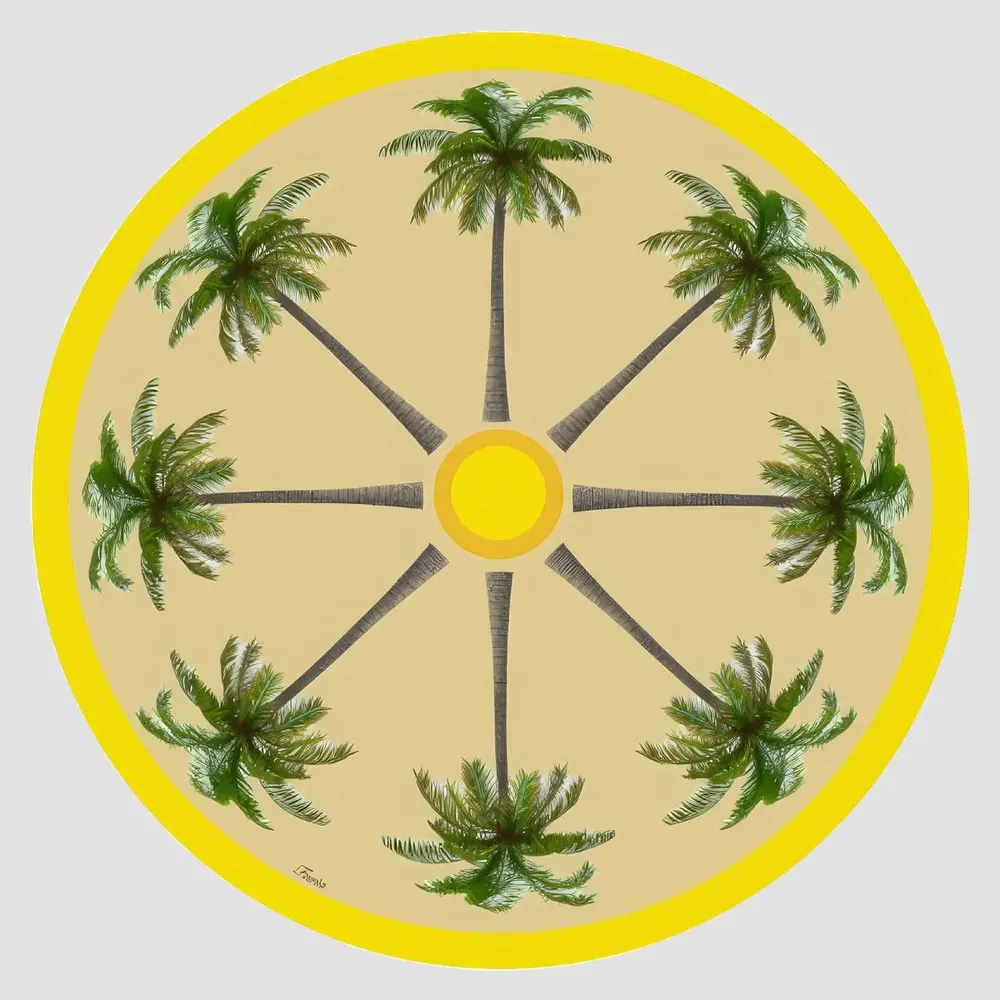 Table mat - Bottle coaster - Palma Sottobottiglia Rotondo - #03 - FURIA LIVING