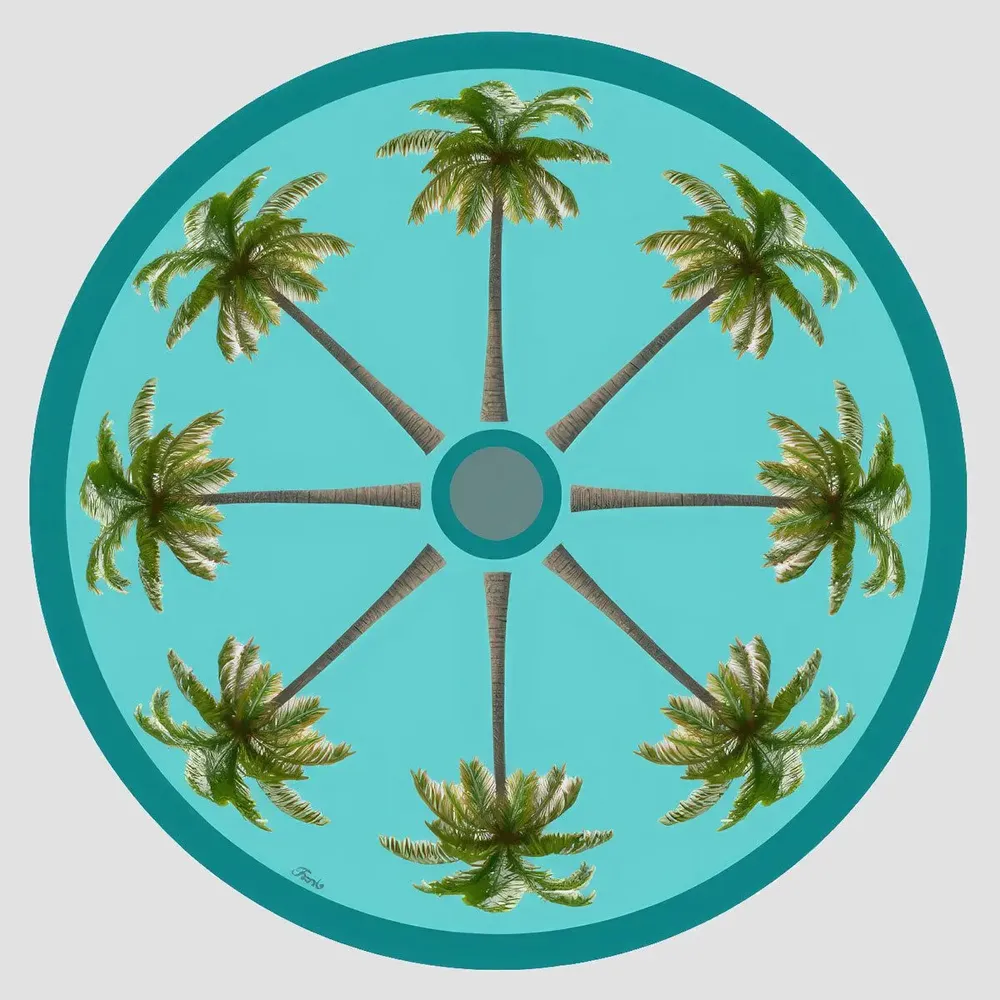 Table mat - Bottle coaster - Palma Sottobottiglia Rotondo - #04 - FURIA LIVING