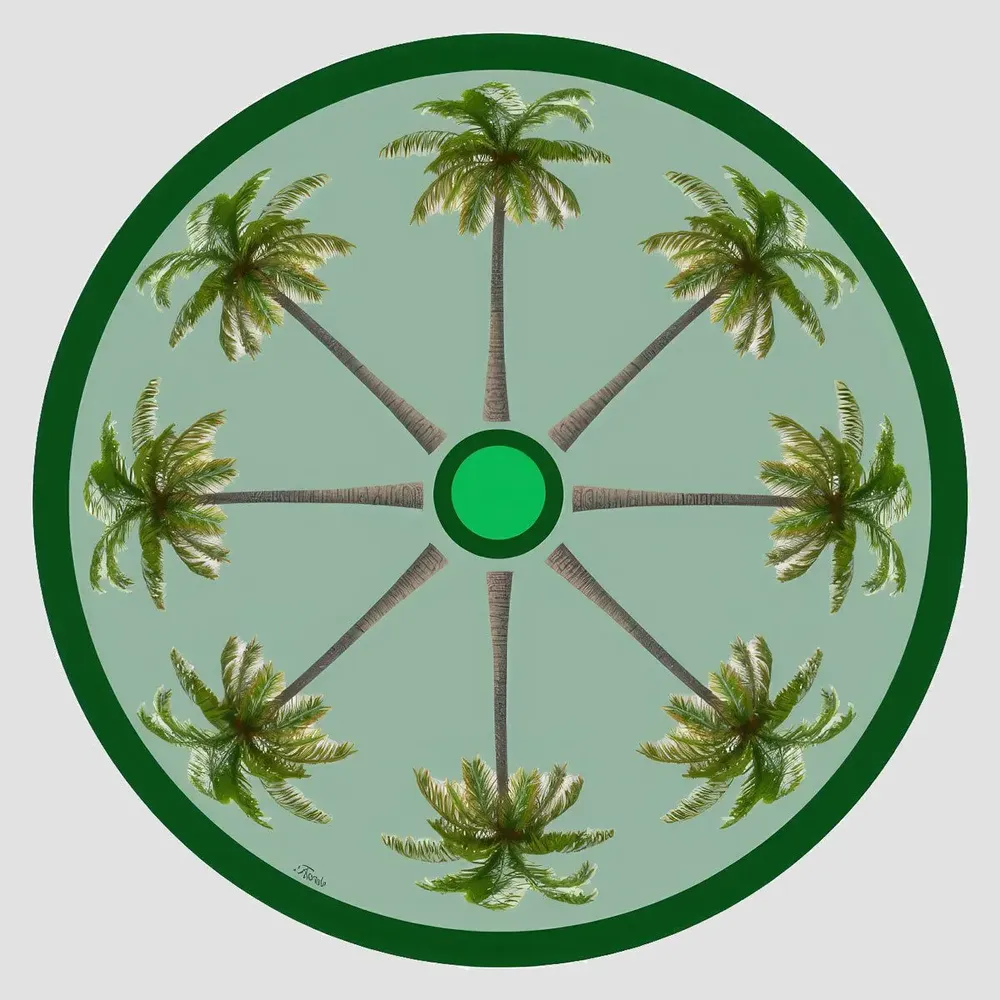 Table mat - Bottle coaster - Palma Sottobottiglia Rotondo - #06 - FURIA LIVING