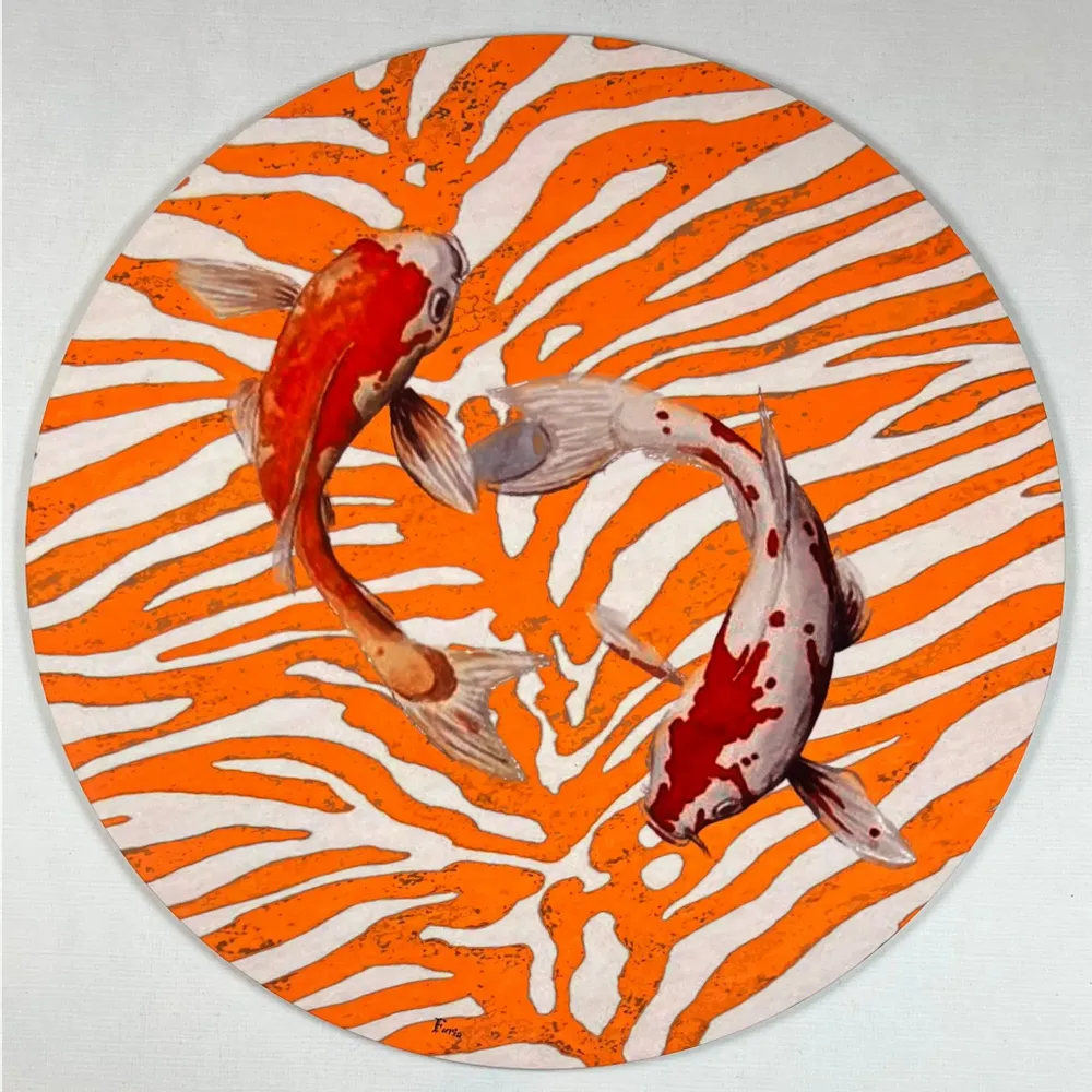 Table mat - Coasters - Koi Sottobicchire Rotondo - #03 - FURIA LIVING