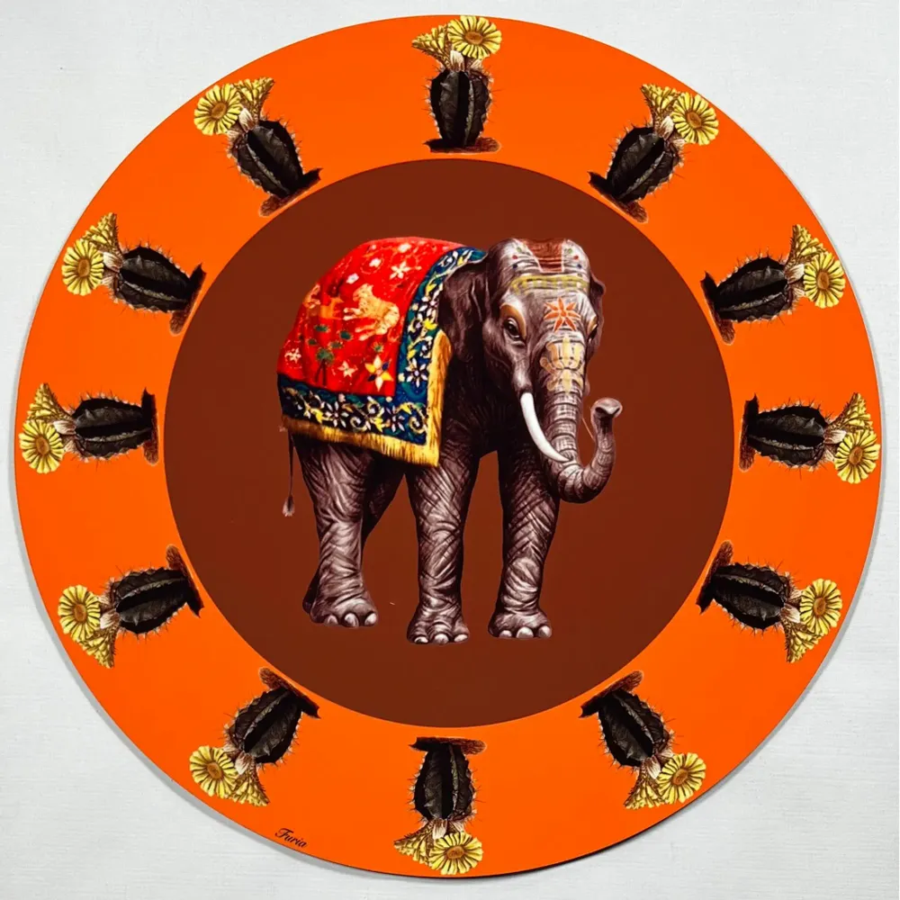 Dessous de plat - Dessous de bouteille - Elefante Sottobottiglia Rotondo - #02 - FURIA LIVING