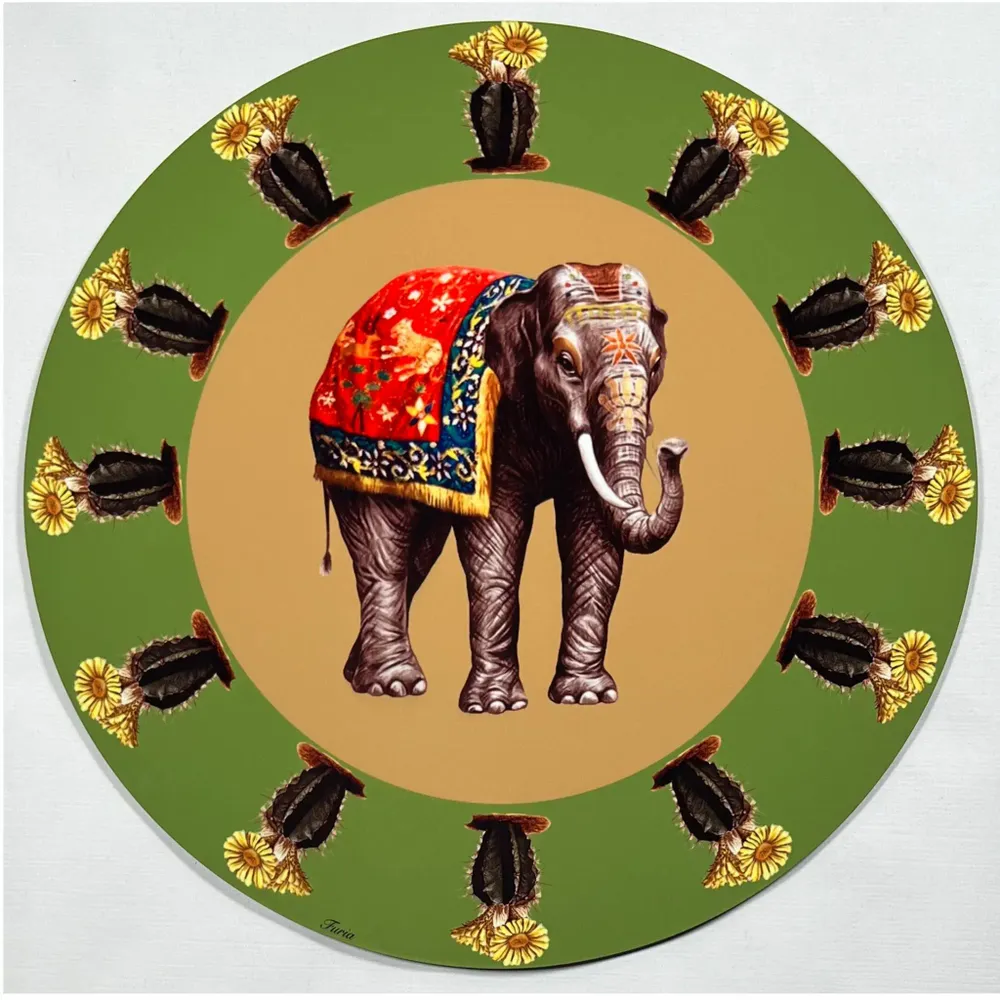 Dessous de plat - Dessous de bouteille - Elefante Sottobottiglia Rotondo - #03 - FURIA LIVING