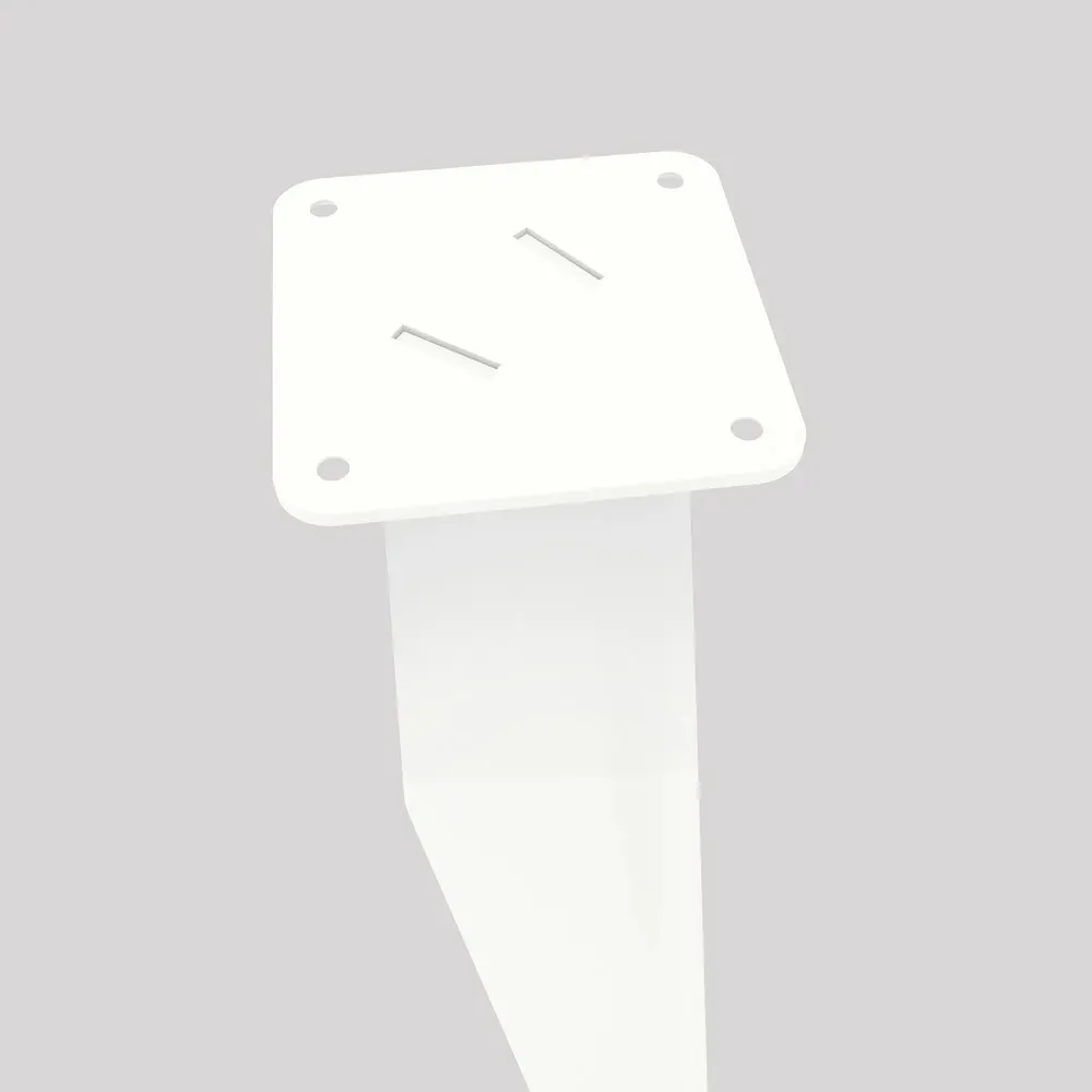 Tables Salle à Manger - PIED DE TABLE HAUTE EN ACIER OPALE - LOT DE 2 PIEDS - DECO-GEM