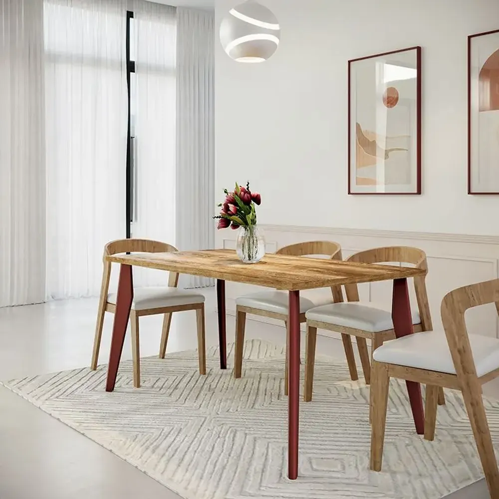 Tables Salle à Manger - PIED DE TABLE HAUTE EN ACIER OPALE - LOT DE 2 PIEDS - DECO-GEM