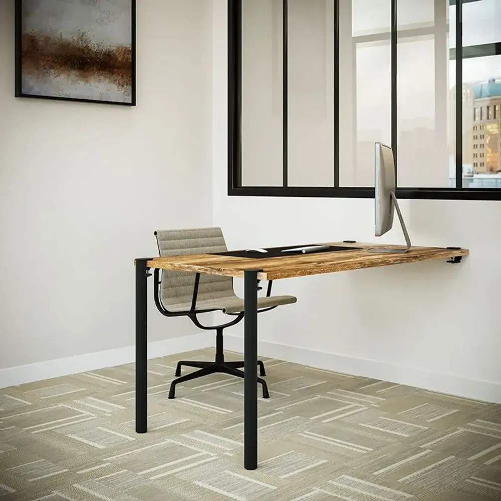 Tables Salle à Manger - PIED DE TABLE HAUTE EN ACIER TOPAZE - LOT DE 2 PIEDS - DECO-GEM