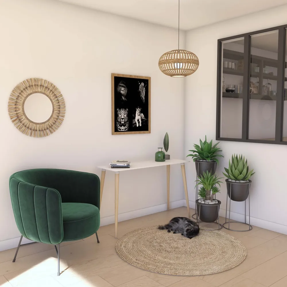 Dining Tables - High wooden table leg - 71.5 cm Alpha - Set of 2 legs - DECO-GEM