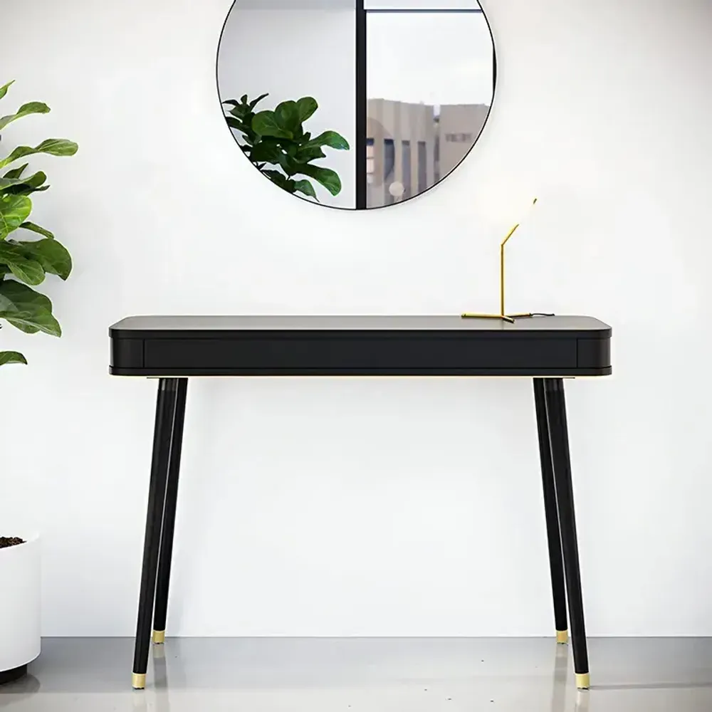 Dining Tables - High black wooden table leg - 71.5 cm Libra - Set of 2 legs - DECO-GEM