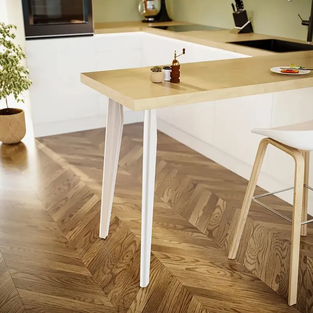 Tables Salle à Manger - PIED DE TABLE MANGE DEBOUT EN ACIER OPALE - LOT DE 2 PIEDS - DECO-GEM