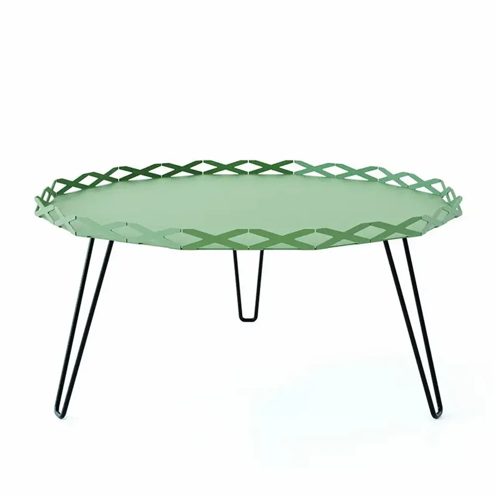 Tables de jardin - TABLE BASSE EN ACIER AURA - DECO-GEM