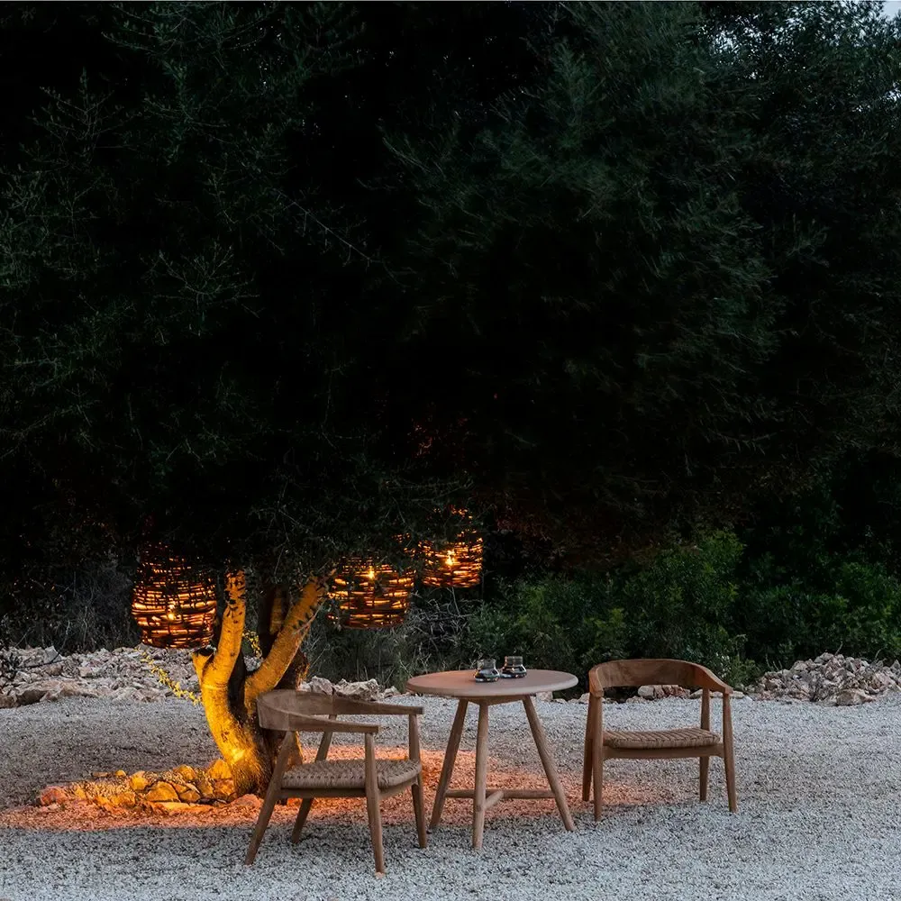 Tables de jardin - Low Dining Bistro Round Table Faye - GOMMAIRE