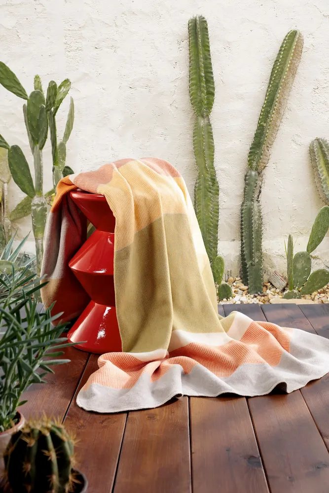 Throw blankets - Blanket Stripe Oasis - BIEDERLACK