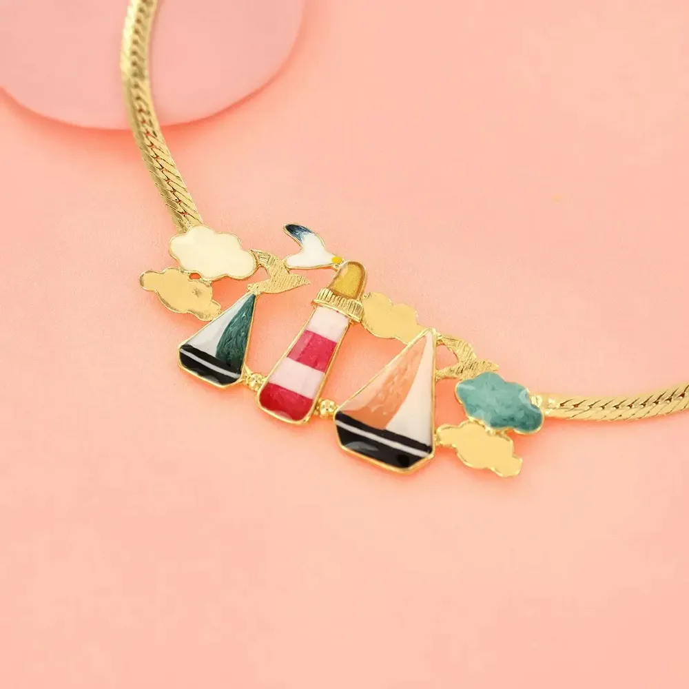 Jewelry - HORIZON NECKLACE GOLD COLOR MULTI - TARATATA BIJOUX