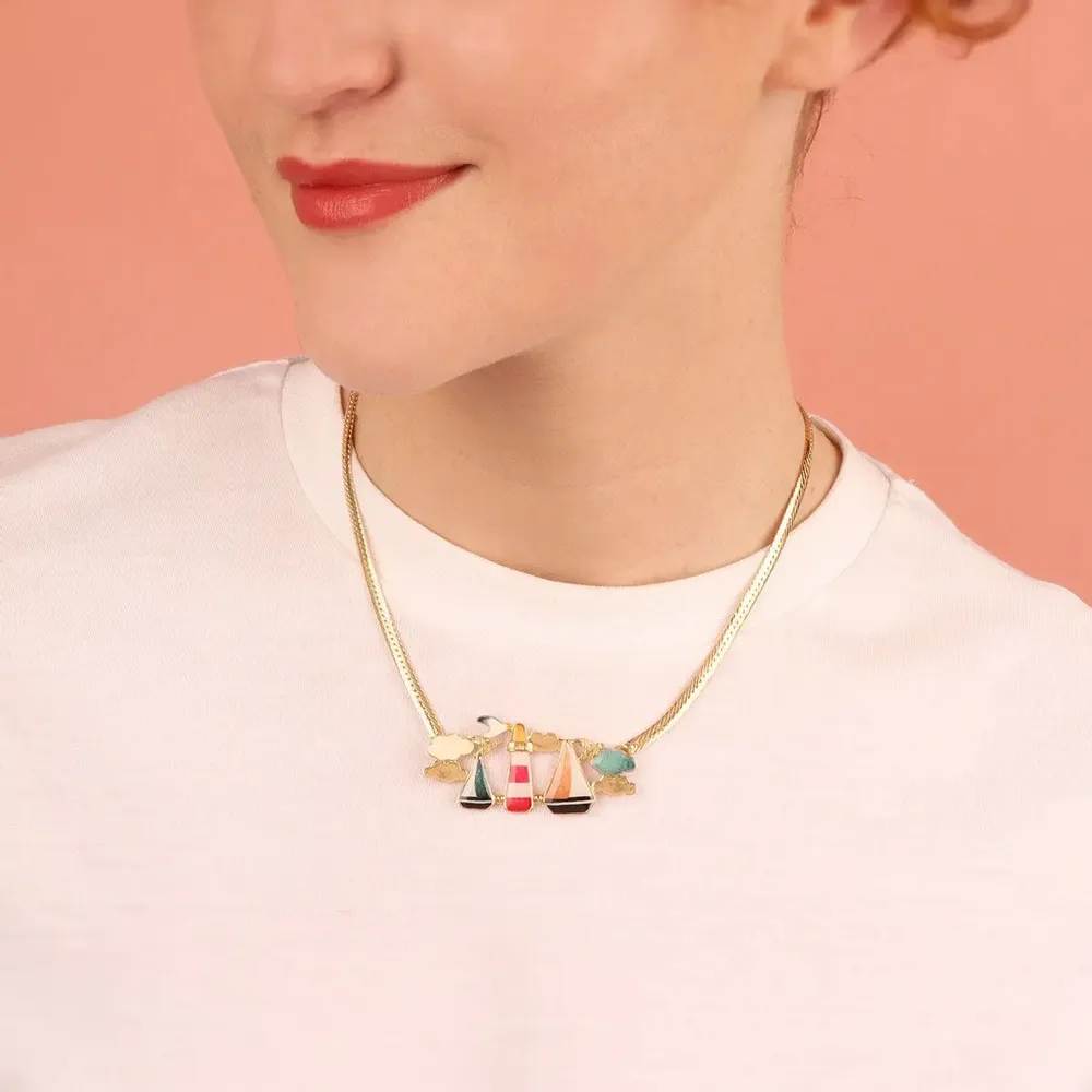 Jewelry - HORIZON NECKLACE GOLD COLOR MULTI - TARATATA BIJOUX