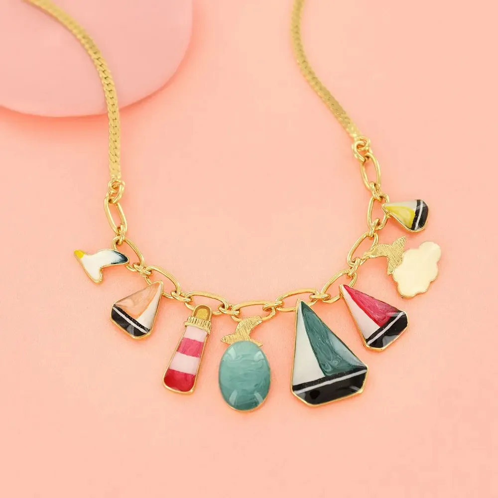 Jewelry - HORIZON NECKLACE GOLD COLOR MULTI - TARATATA BIJOUX