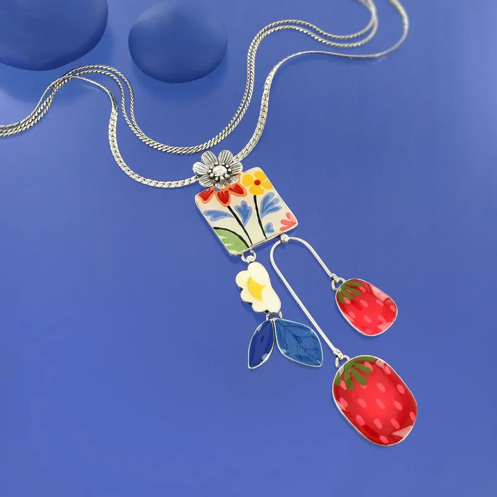 Jewelry - DELICE SILVER MULTI-COLOR NECKLACE - TARATATA BIJOUX