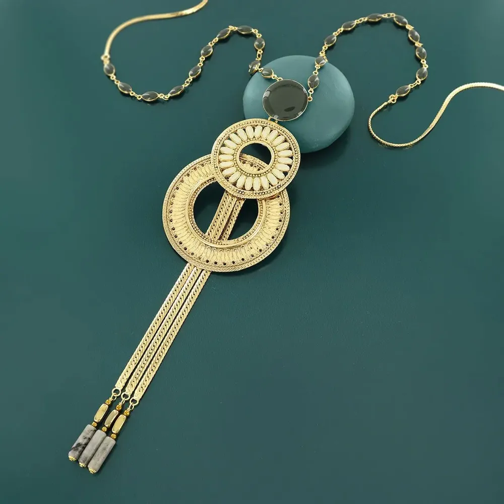 Jewelry - SOLEDAD NECKLACE GOLD GREEN - TARATATA BIJOUX