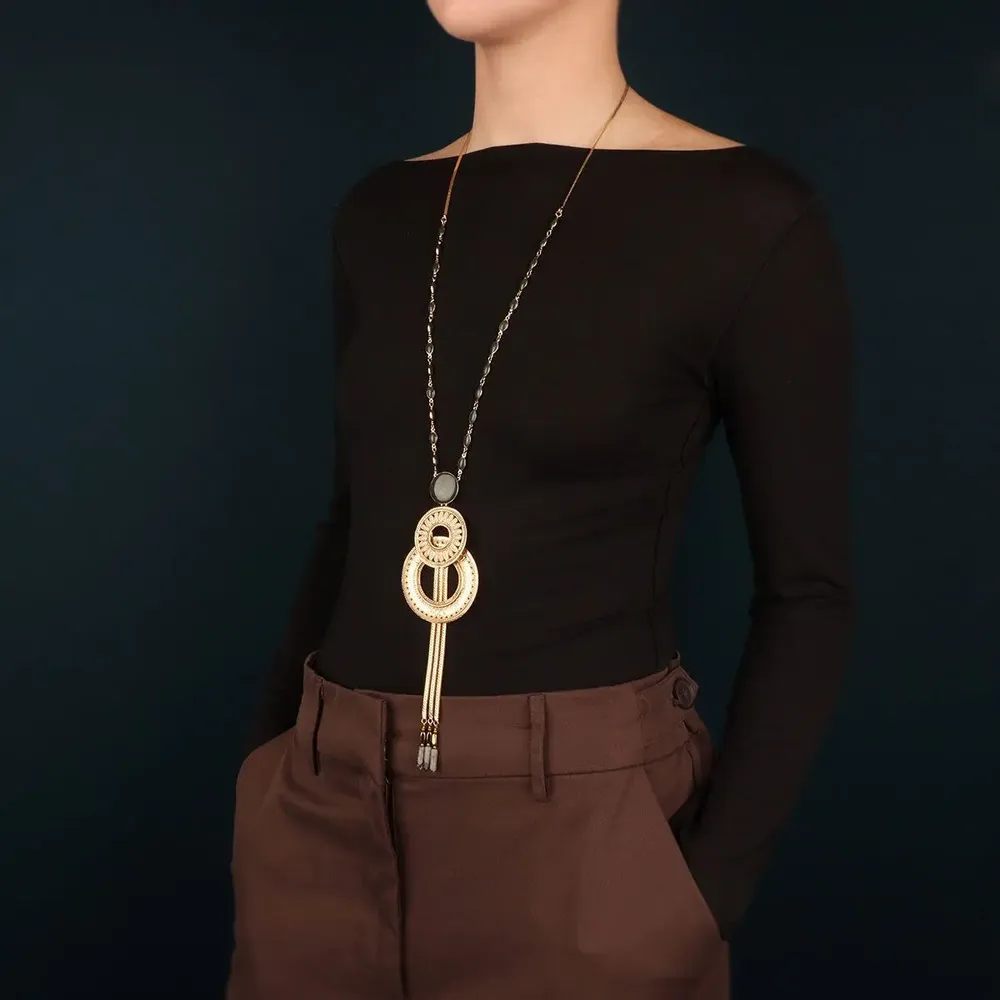 Jewelry - SOLEDAD NECKLACE GOLD GREEN - TARATATA BIJOUX