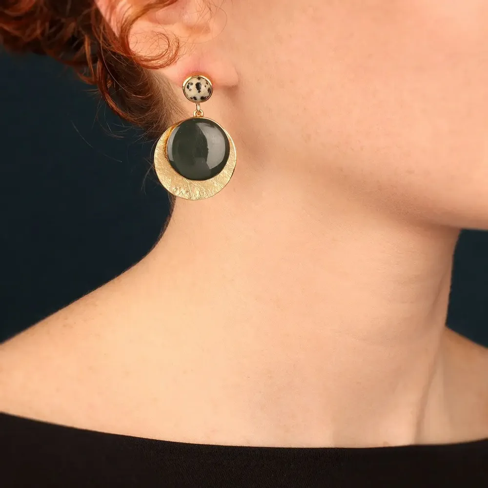 Jewelry - SOLEDAD CHIPS GOLD GREEN - TARATATA BIJOUX