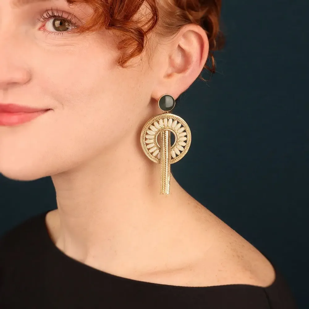 Jewelry - SOLEDAD CHIPS GOLD GREEN - TARATATA BIJOUX