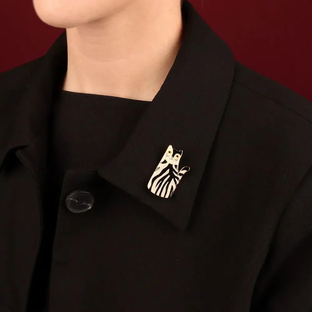 Jewelry - ALFRED BROOCH, GOLD AND BLACK - TARATATA BIJOUX