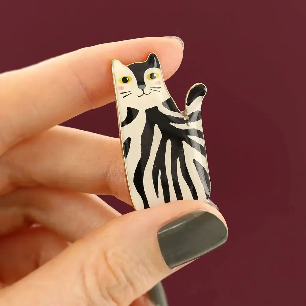 Jewelry - ALFRED BROOCH, GOLD AND BLACK - TARATATA BIJOUX