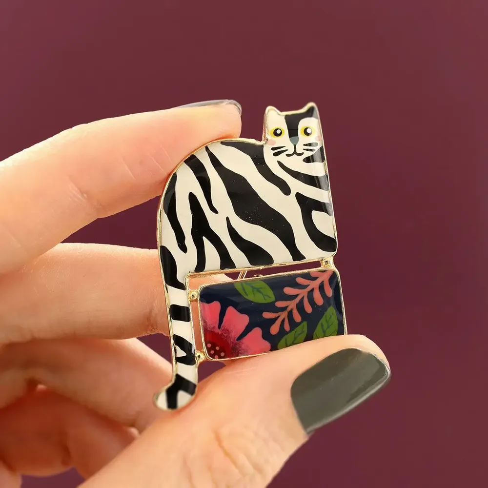 Bijoux - BROCHE ALFRED COULEUR DORE MULTI - TARATATA BIJOUX