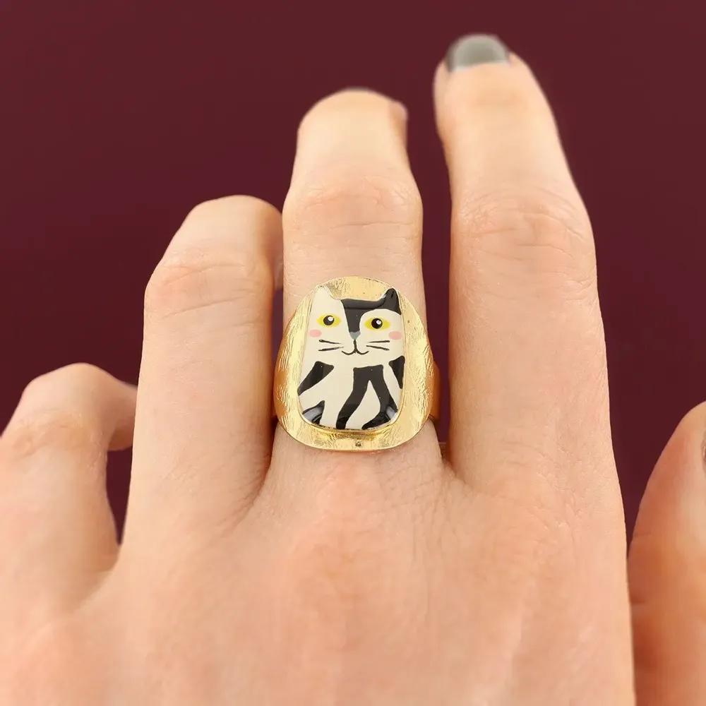 Jewelry - ALFRED RING GOLD AND BLACK - TARATATA BIJOUX