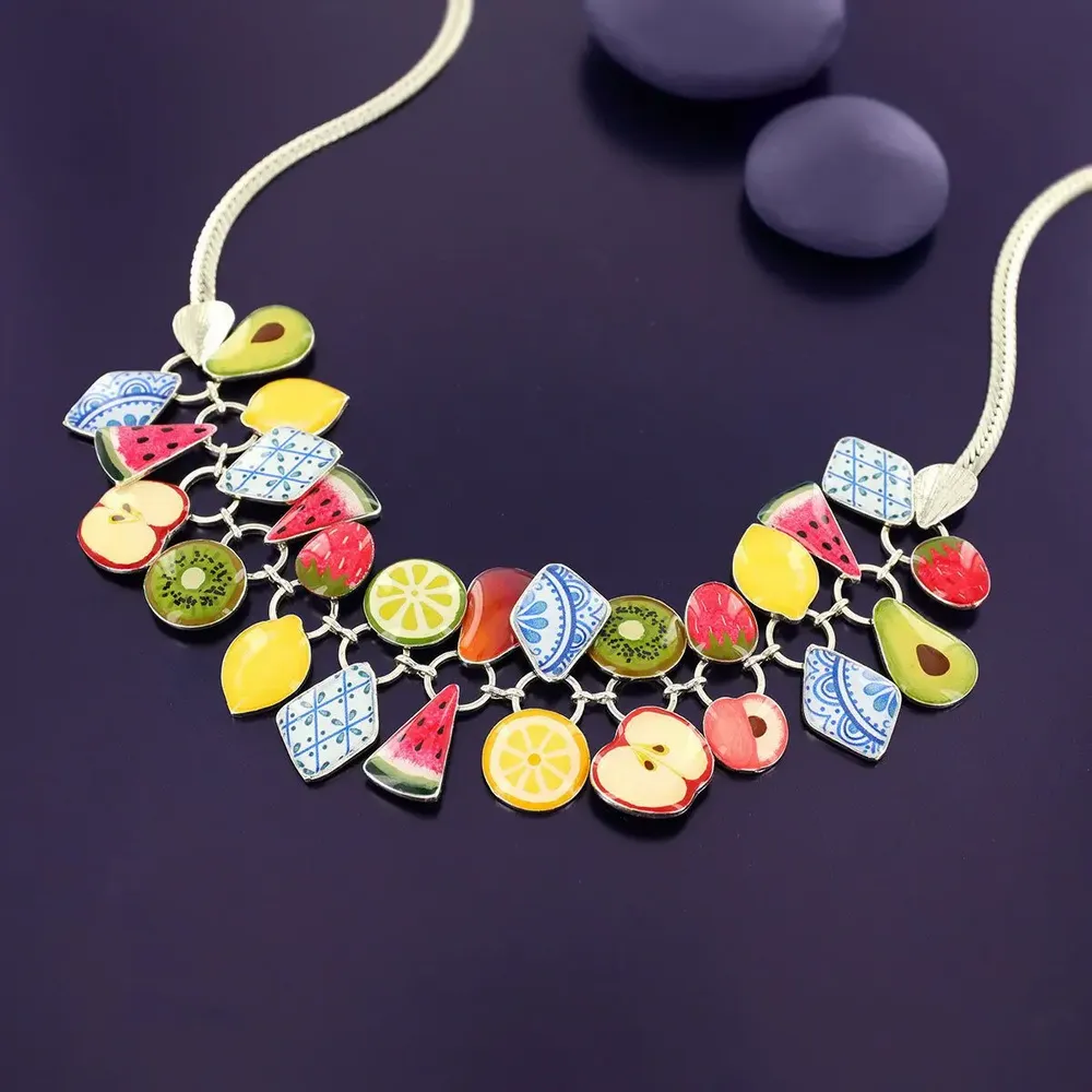Jewelry - PRETTY PRETTY SILVER MULTI COLOR NECKLACE - TARATATA BIJOUX