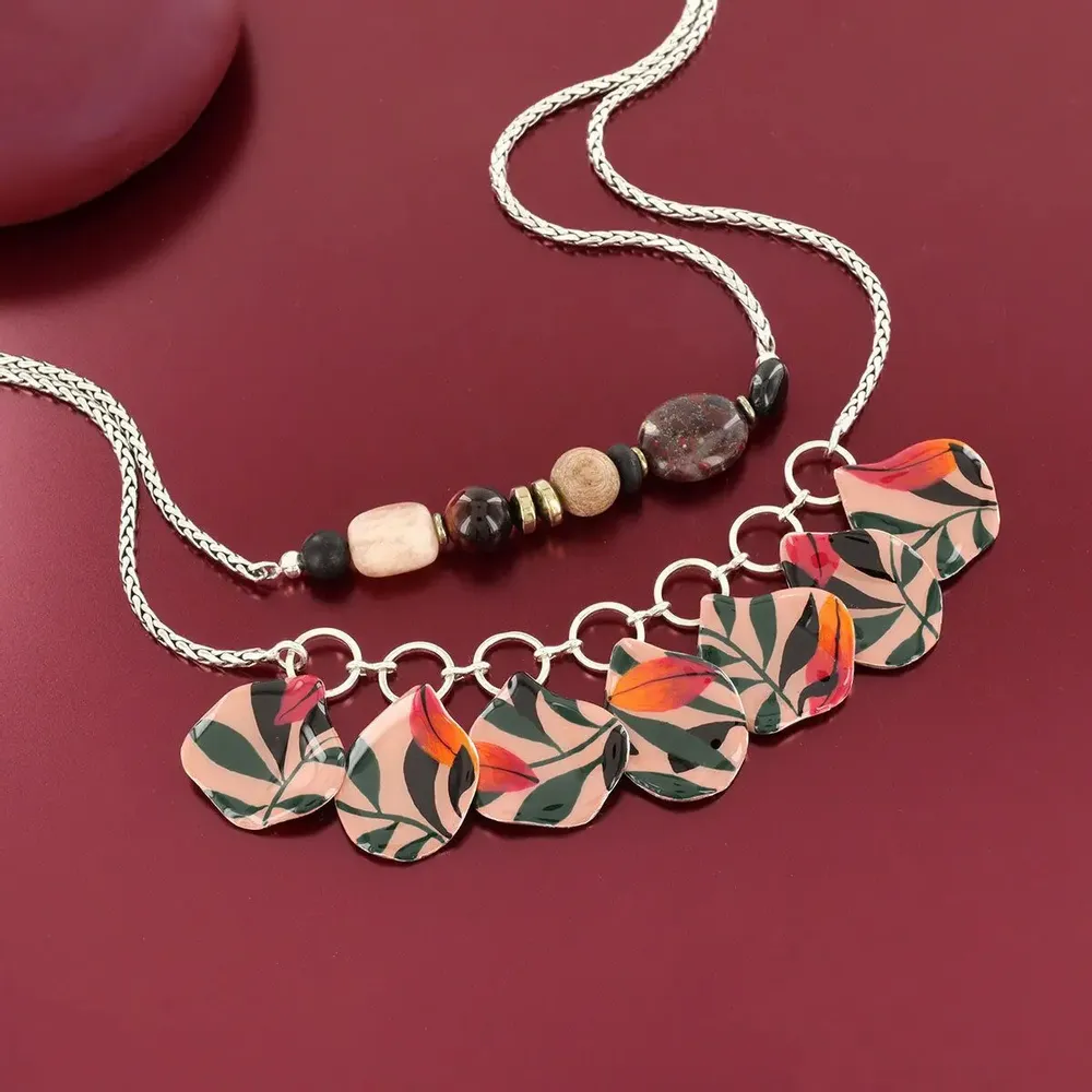 Jewelry - AMAZON NECKLACE SILVER MULTI COLOR - TARATATA BIJOUX