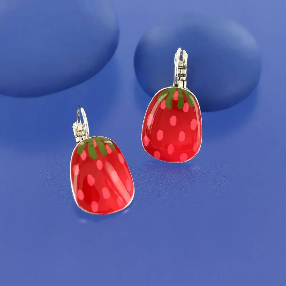 Jewelry - DELICE SLEEPERS SILVER RED - TARATATA BIJOUX
