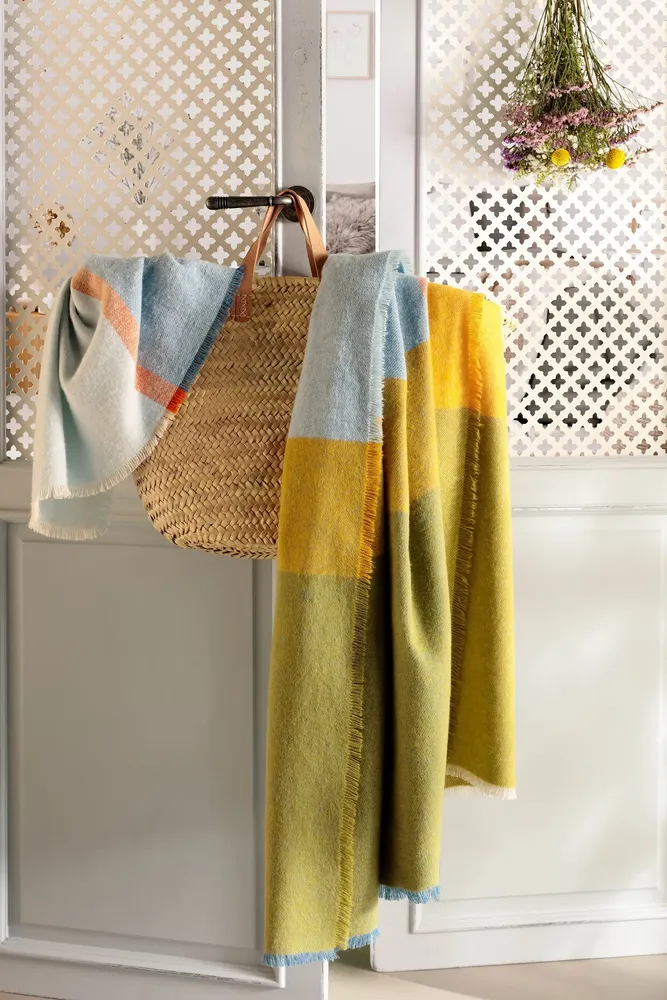 Throw blankets - Throw Great Blue - BIEDERLACK