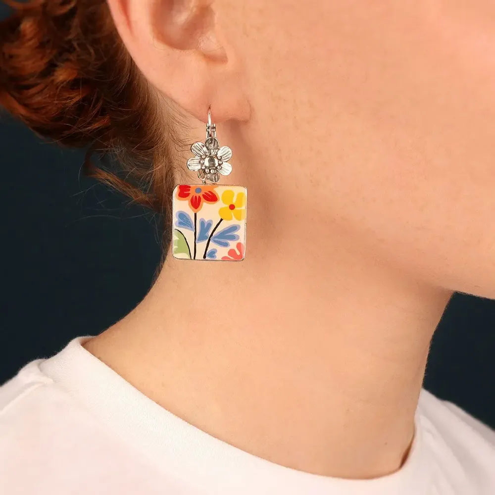 Jewelry - DELICE SLEEPERS SILVER MULTI COLOR - TARATATA BIJOUX