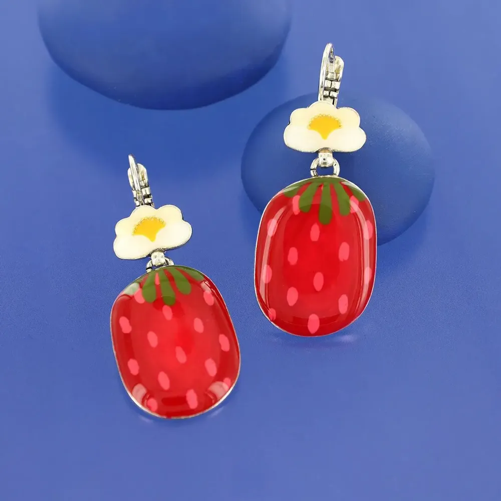 Jewelry - DELICE SLEEPERS SILVER RED - TARATATA BIJOUX