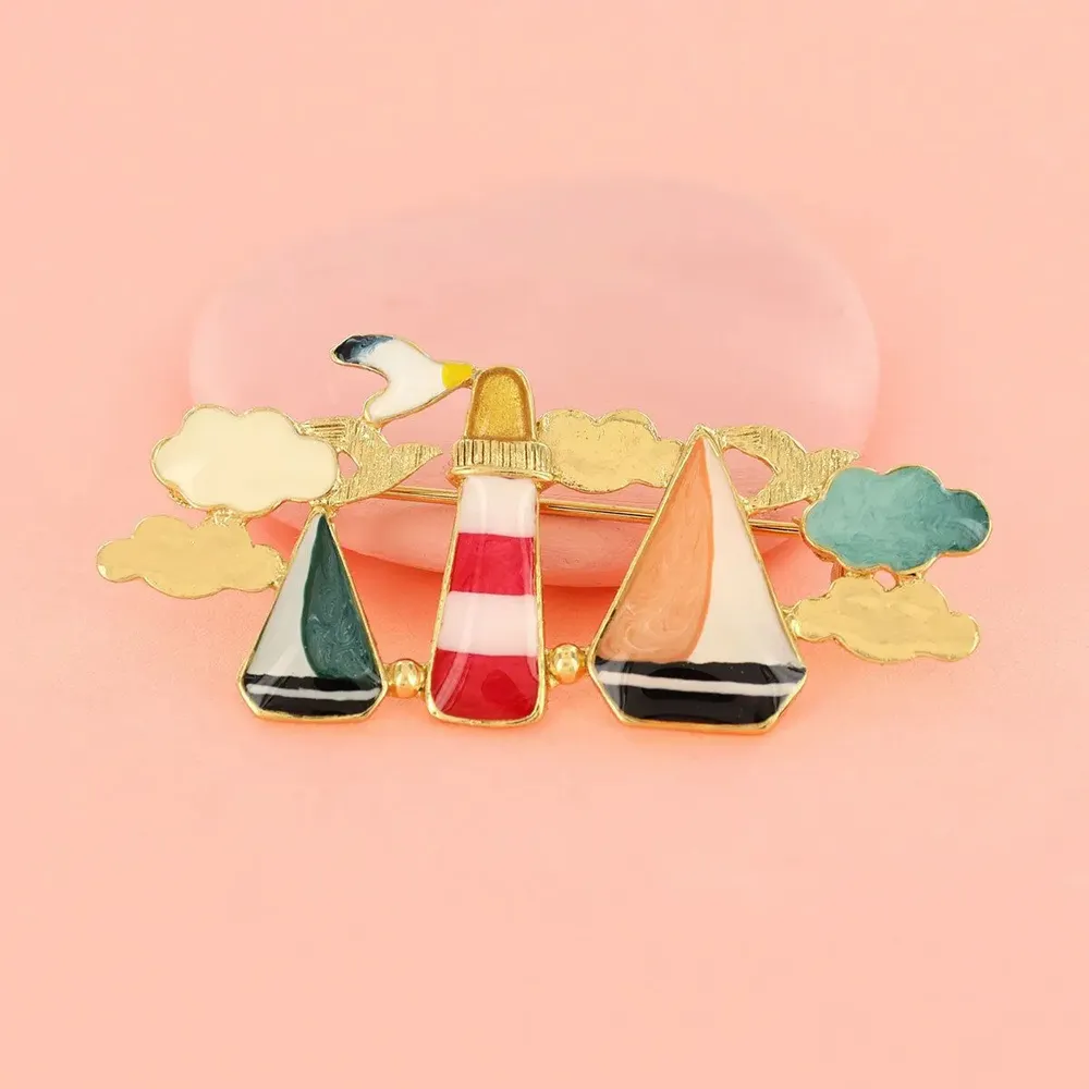 Bijoux - BROCHE HORIZON COULEUR DORE MULTI - TARATATA BIJOUX