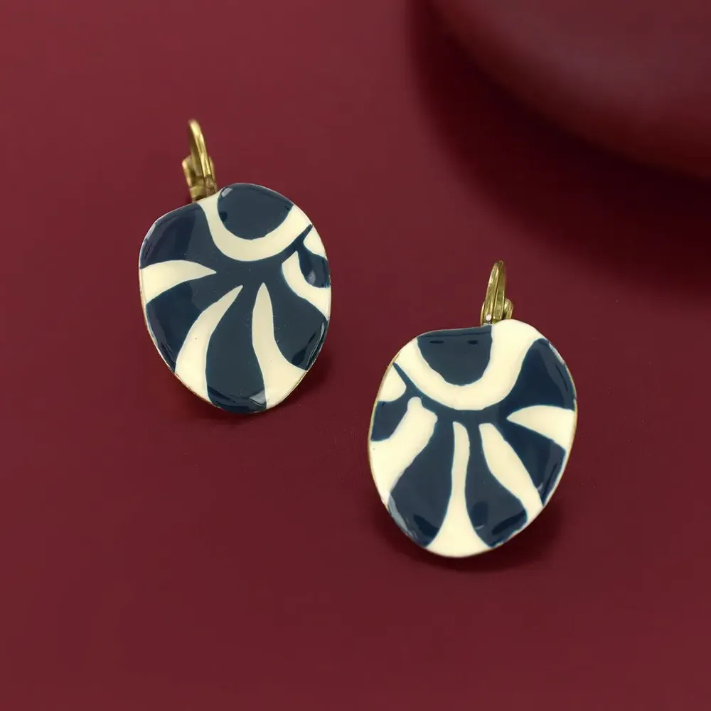 Bijoux - DORMEUSES KALY COULEUR BRONZE BLEU - TARATATA BIJOUX